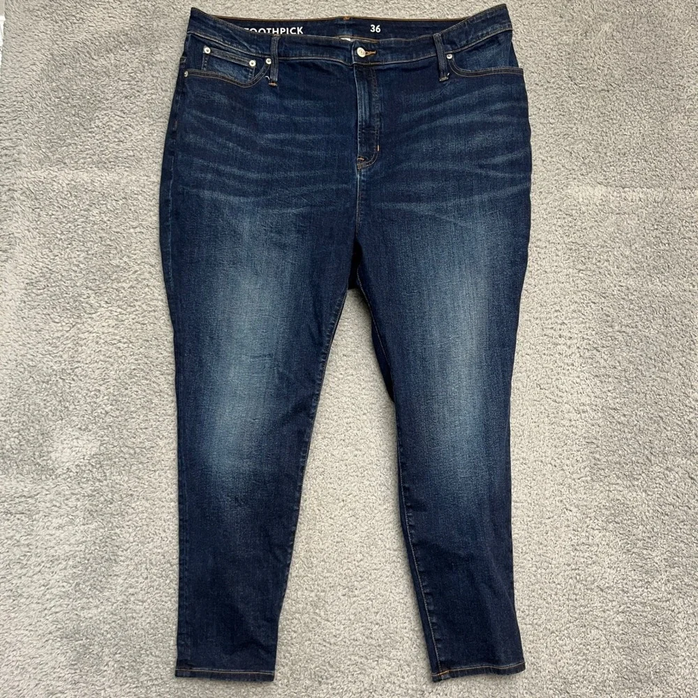 J.Crew Toothpick Jeans Womens 36 Dark Wash Excellent Skinny High Rise Stretch